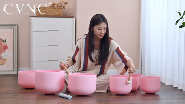 Amazon.com: CVNC 432HZ 6-12 Inch Pink Color Frosted Quartz Crystal